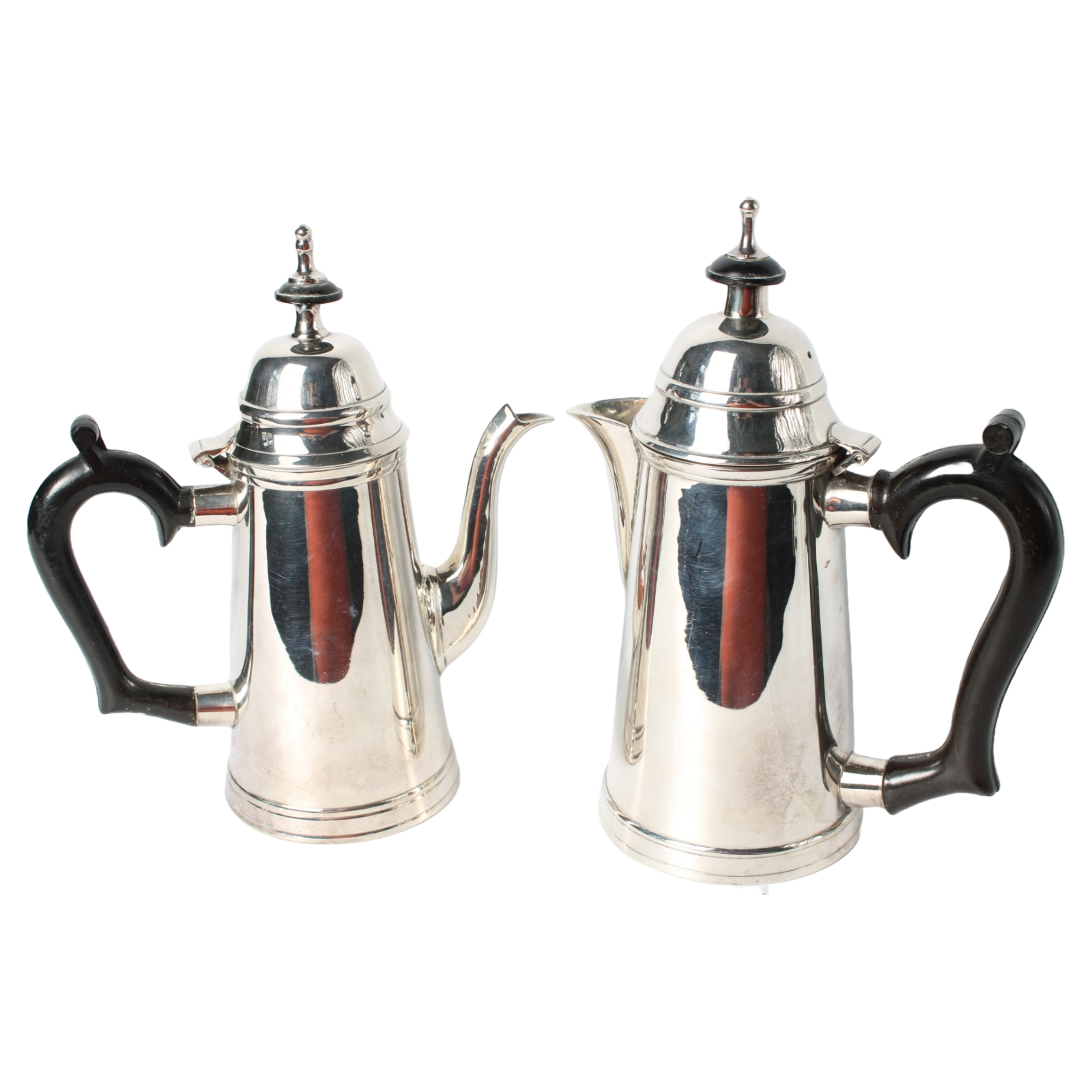 Elegant vintage silver-plated coffee pot set | Classic teapots | Antique coffee