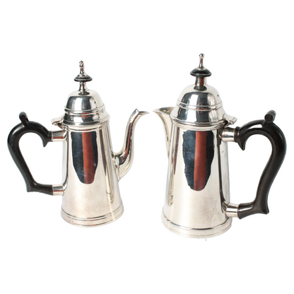 Elegant vintage silver-plated coffee pot set | Classic teapots | Antique coffee