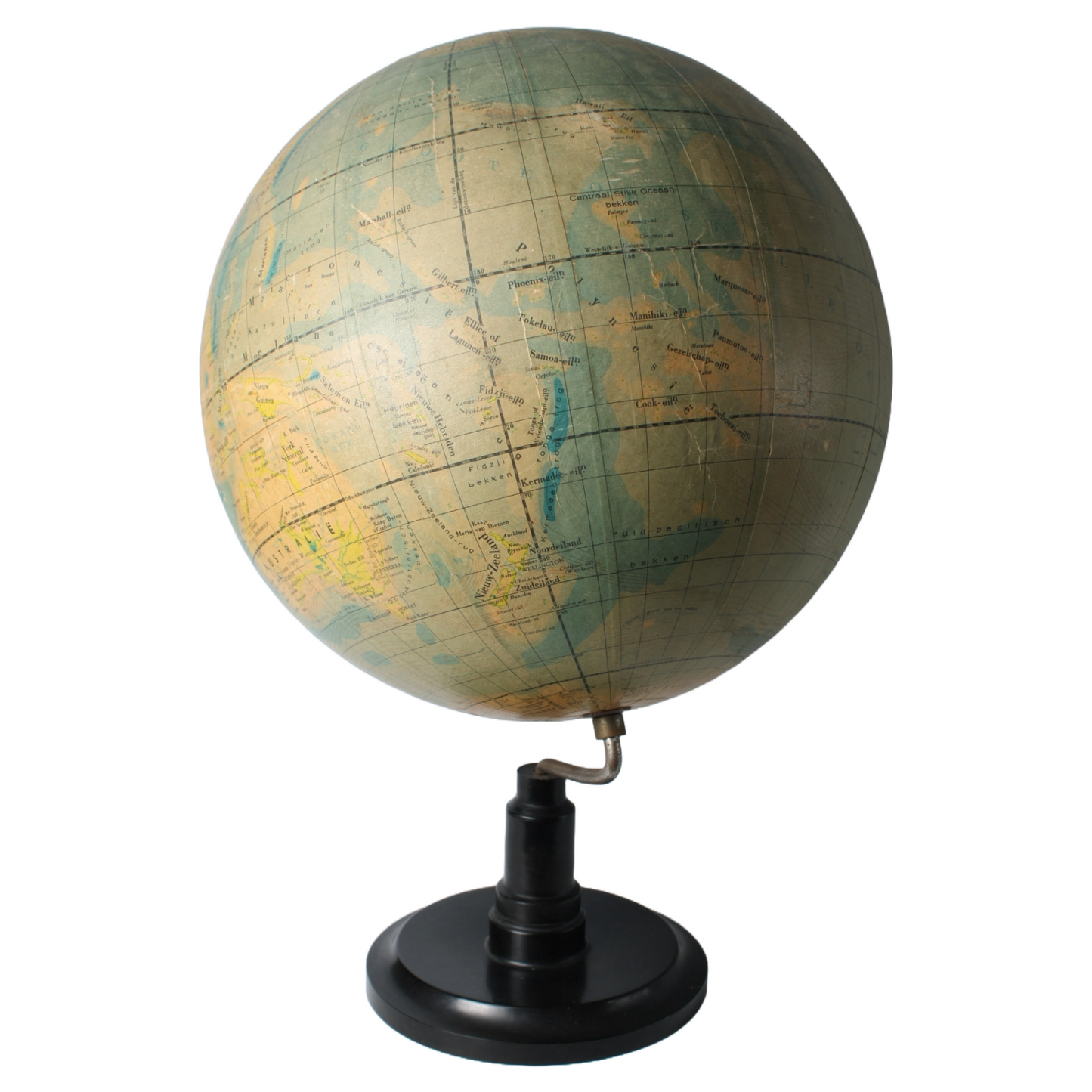 Rare Antique Globe on Metal Stand | Vintage Globe 1930-1950 | Historical