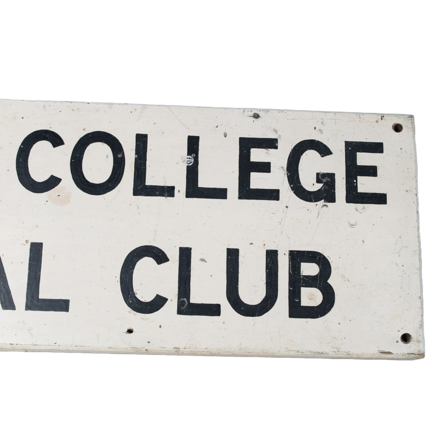 Vintage Wooden Sign King’s College Social Club | Original British School Sign