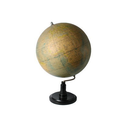Rare Antique Globe on Metal Stand | Vintage Globe 1930-1950 | Historical