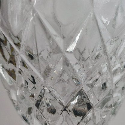 Vintage Silver-Plated Crystal Brandy Decanter, Gio Buton, Italy, Circa 1950-1960