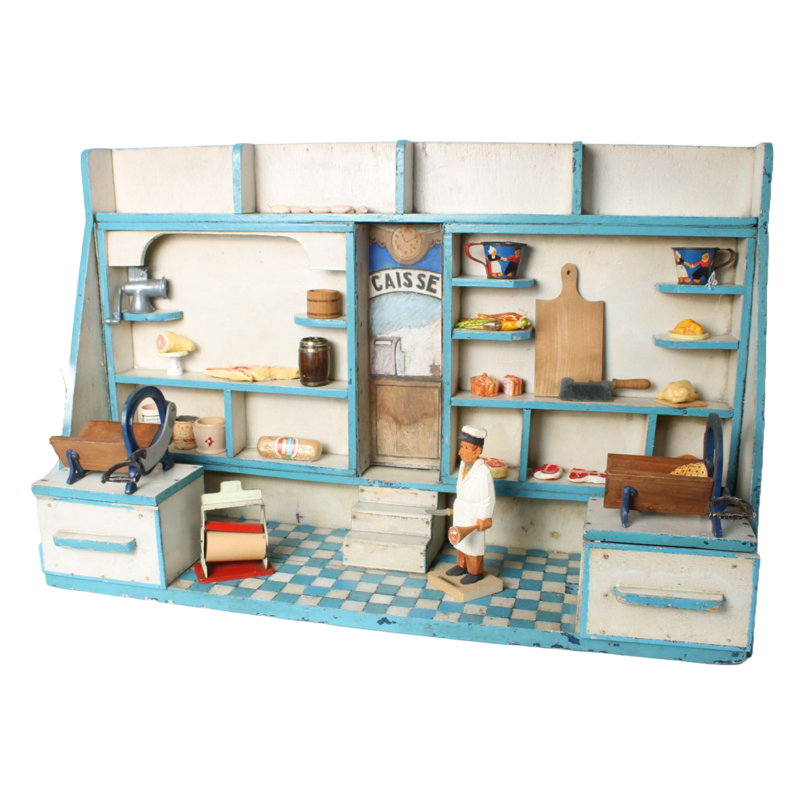 Rare Antique Miniature Butcher Shop from 1920–1950 | Diorama Toy Store