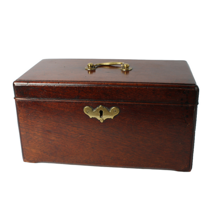 Antique Wooden Box – 19th Century Tea or Tobacco Caddy with Compartments – Class
