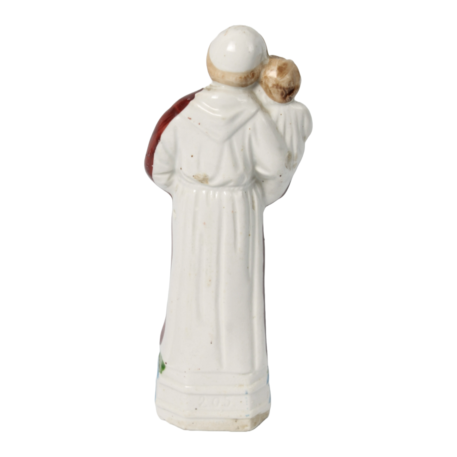 Vintage Ceramic Saint Anthony of Padua Statue with Christ Child - Dated 1995