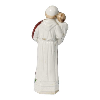 Vintage Ceramic Saint Anthony of Padua Statue with Christ Child - Dated 1995