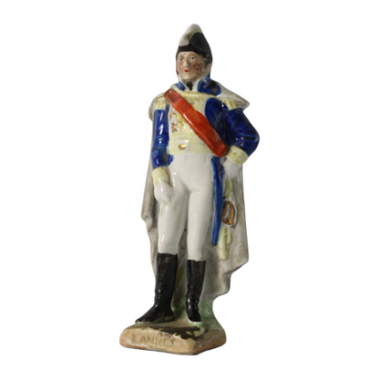 Hand-Painted Porcelain Figure of Napoleon Marshal Jean Lannes, Scheibe Alsbach,