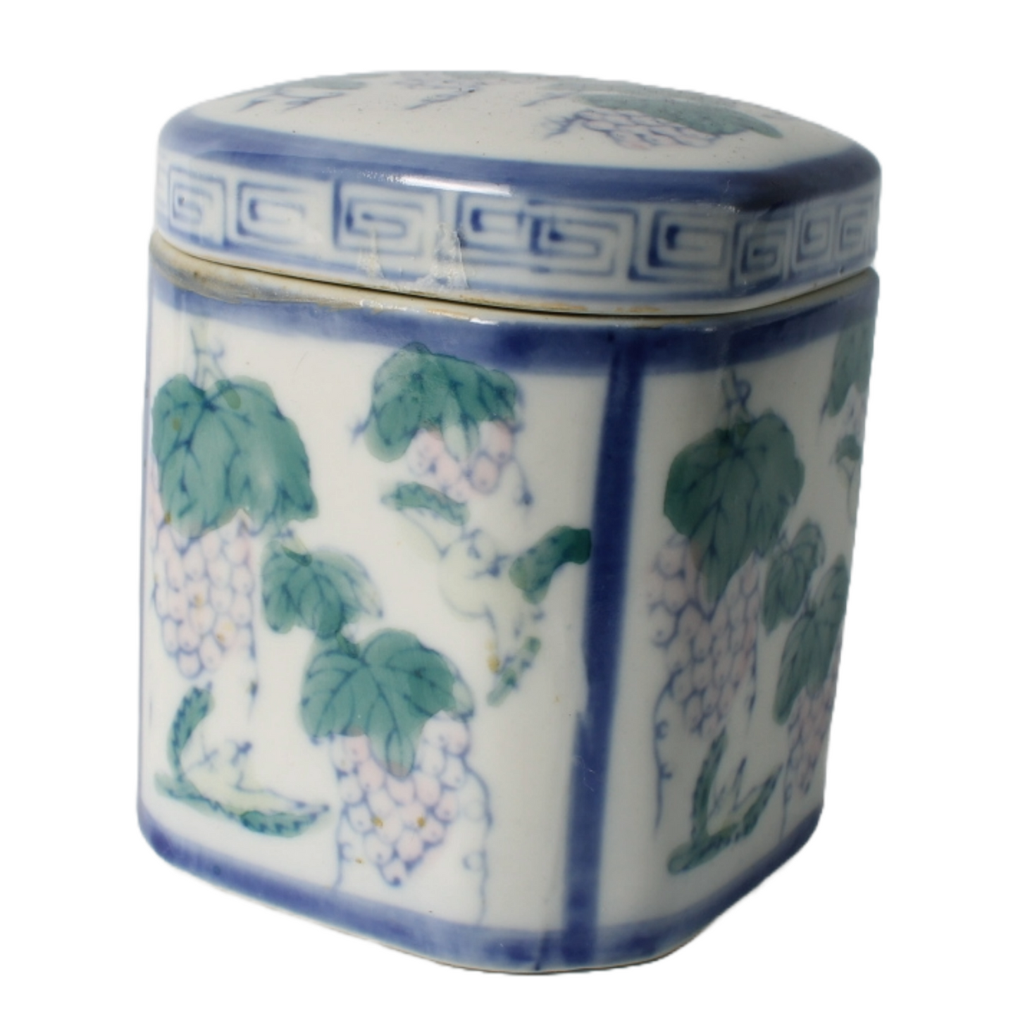 Set of 3 Porcelain Jars with Traditional Chinese Decoration, 20th Century