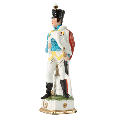 Hand-Painted Porcelain Figurine of Napoleonic Officer, Circa 1920-1940