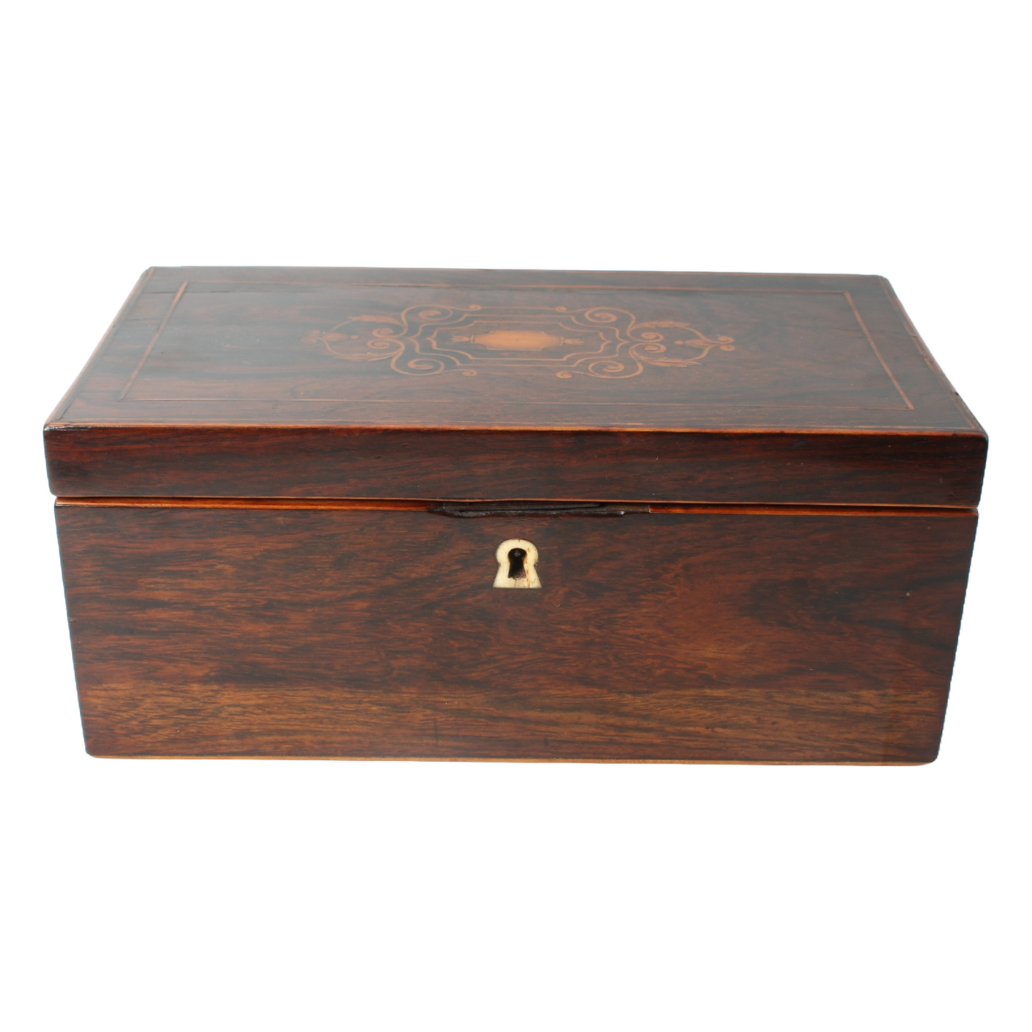 Antique Dutch Tobacco Box – 19th Century – Rosewood with Inlay