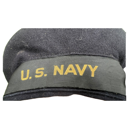 Authentic WWII US Navy "Donald Duck" Flat Hat from USS Lizardfish Submarine Crew