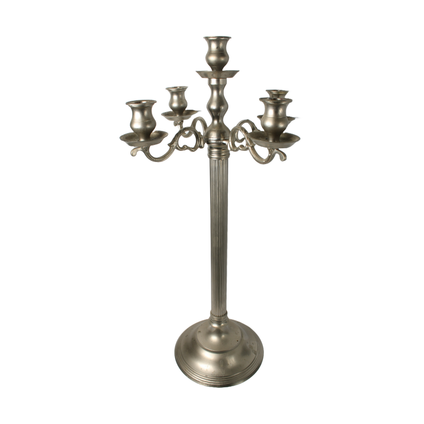 XXL Vintage Silver-Plated Candelabra – 5 Arms, 75 cm Tall