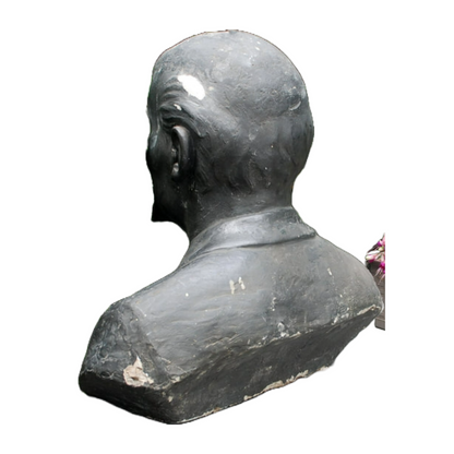 Unique Lenin Bust - Original Plaster Sculpture from Town Hall - Signed GK/KG - 1