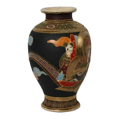 Hand-Painted Japanese Vase - Signs of Use - 20th Century Masterpiece
