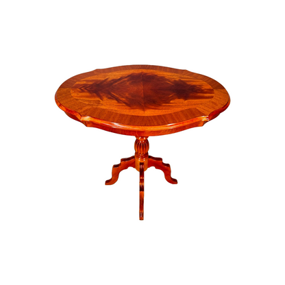 Vintage French Wine or Side Table, Handcrafted, 1950s, Elegant Wood Grain Patter