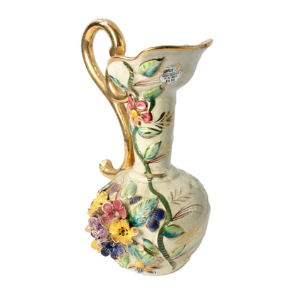 Hand-Painted Belgian Decorative Pitcher – Hubert Bequet Ceramic Art