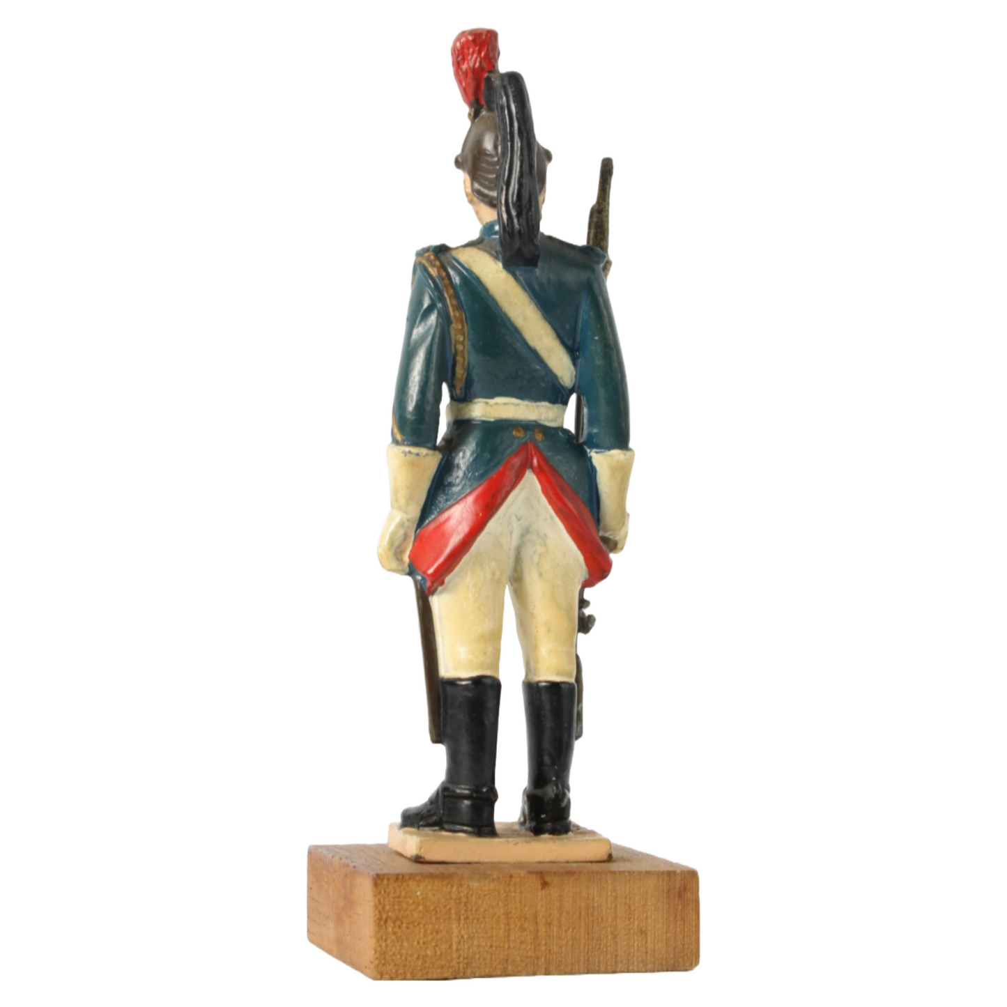 Vintage French Garde Républicaine Soldier Figurine on Wooden Base, 1966,