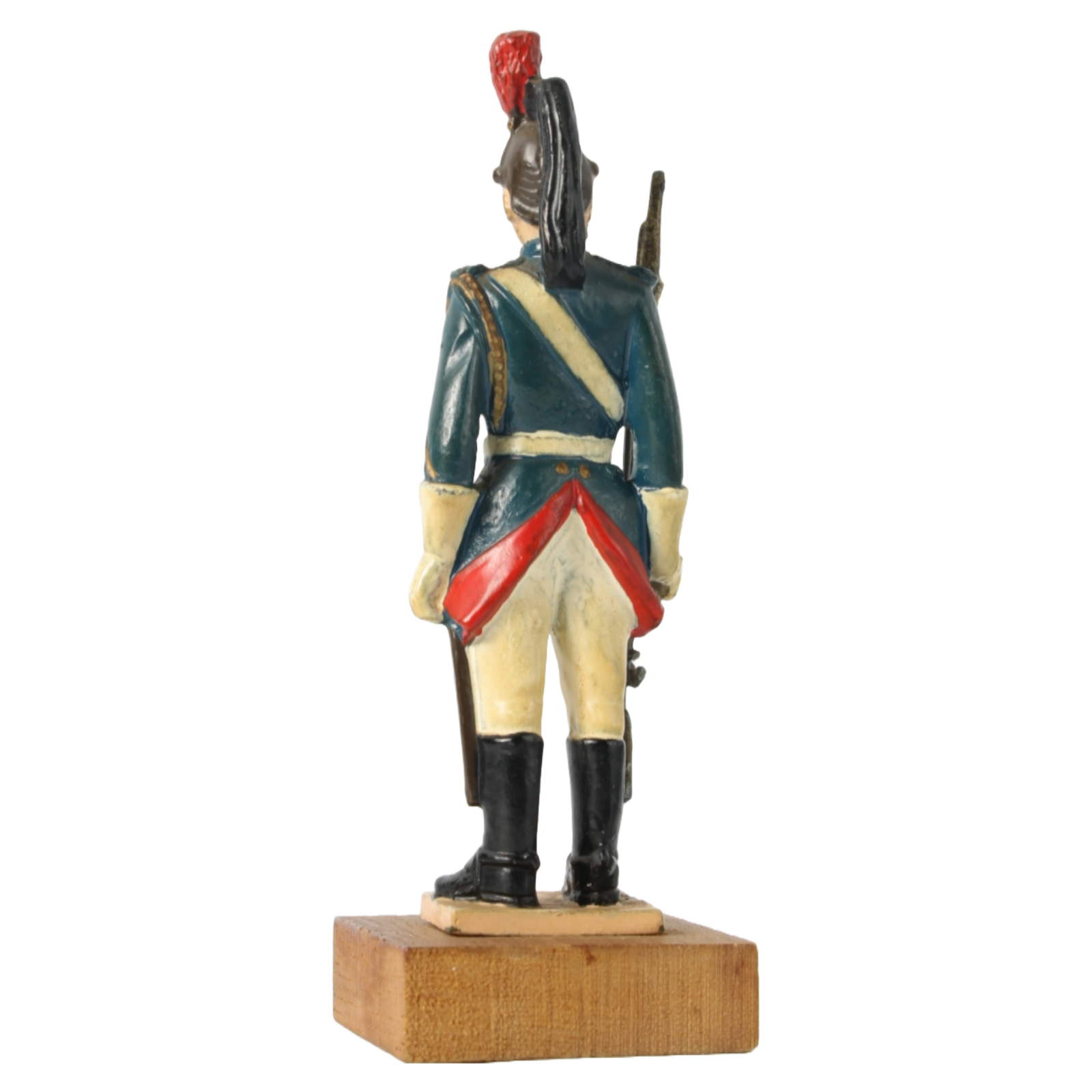 Vintage French Garde Républicaine Soldier Figurine on Wooden Base, 1966,