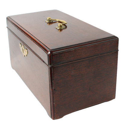 Antique Wooden Box – 19th Century Tea or Tobacco Caddy with Compartments – Class