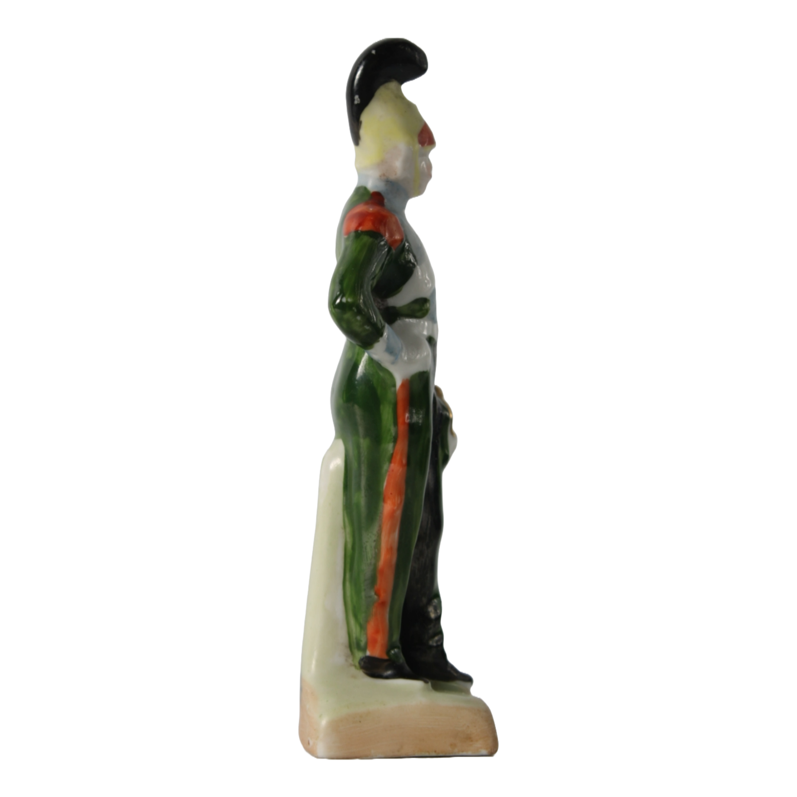 Hand-Painted Porcelain Figurine of Napoleonic Officer, 1920-1940, Kister Scheibe