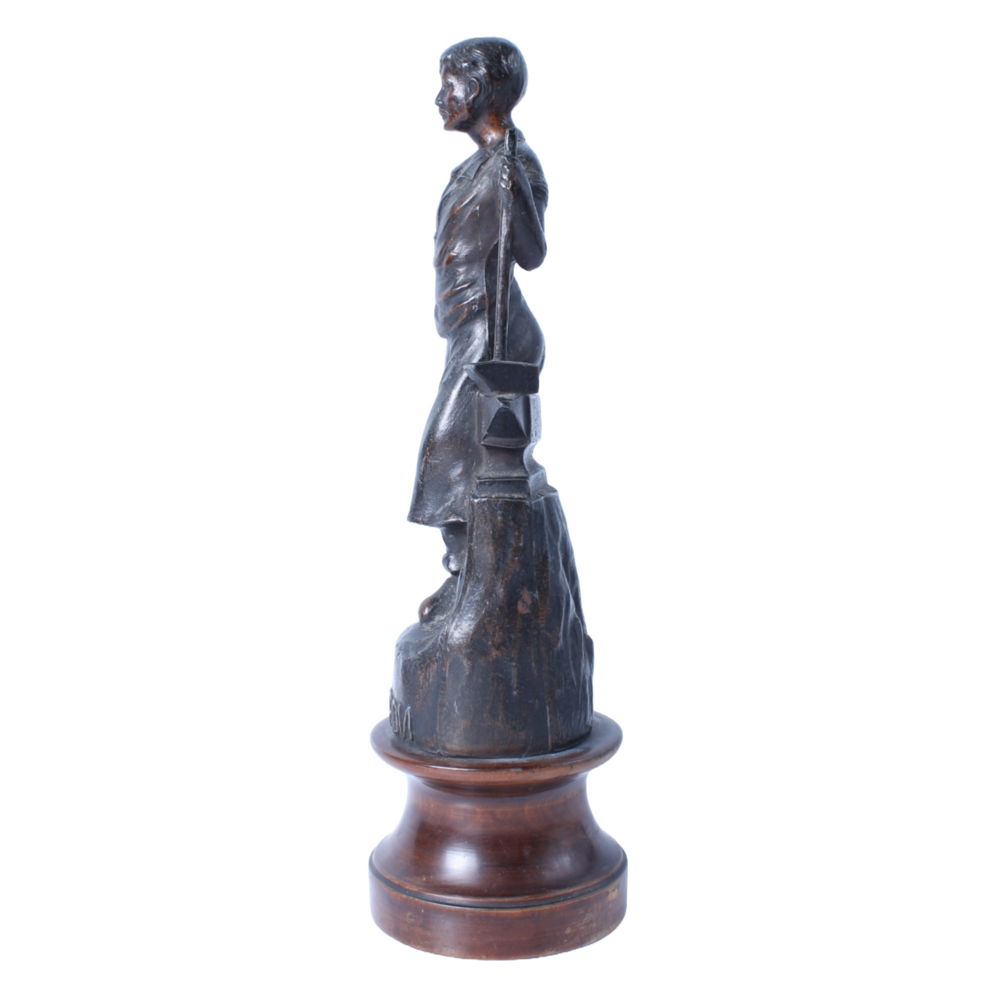 "Le Forgeron" - Antique Bronze Sculpture by French Artistr - The Blacksmid
