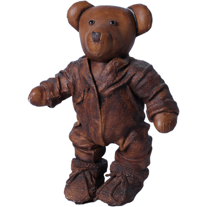 Bronze-Colored Teddy Bear - Handmade in England - Standing 35 cm