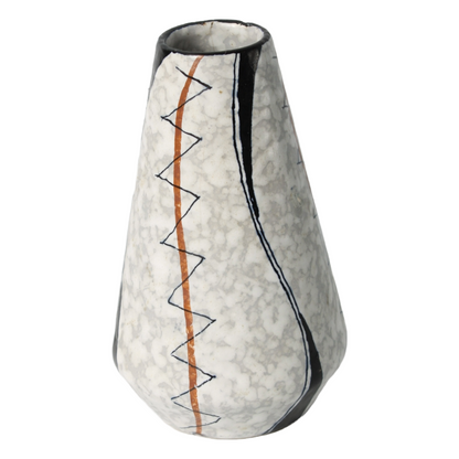 Unique Hand-Painted Ceramic Vase - Abstract Art Style, Late 20th Century
