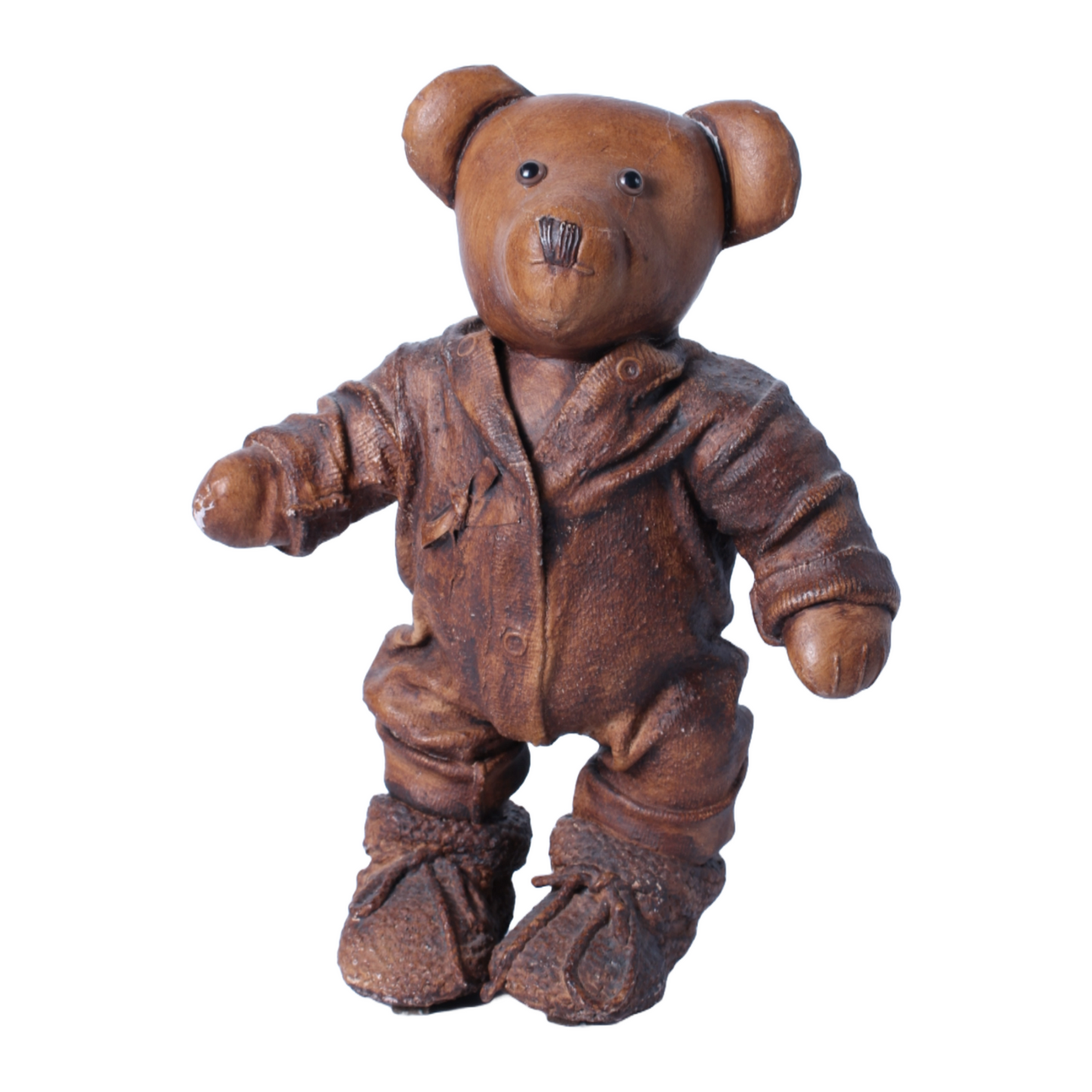 Bronze-Colored Teddy Bear - Handmade in England - Standing 35 cm