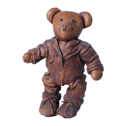 Bronze-Colored Teddy Bear - Handmade in England - Standing 35 cm
