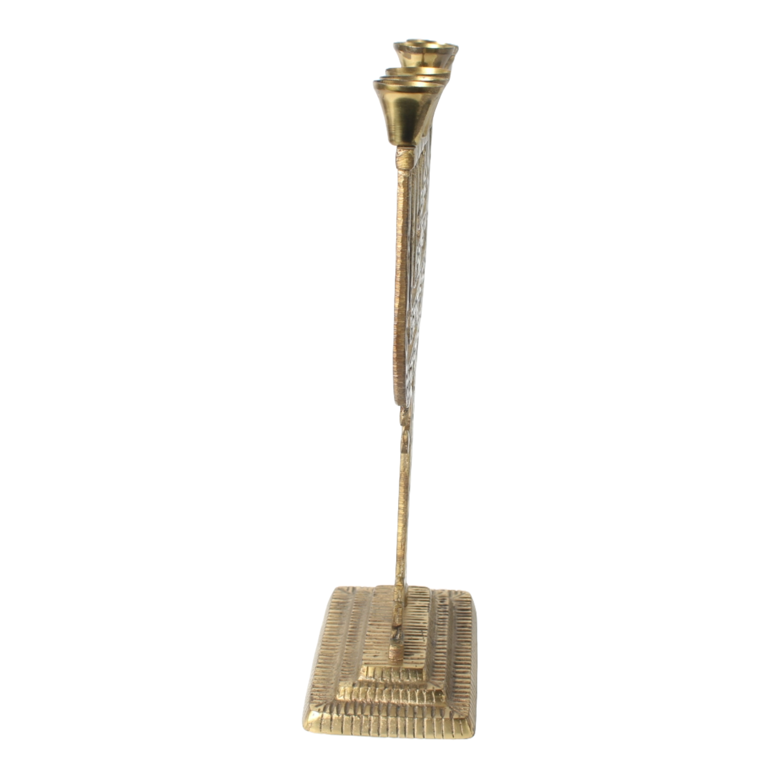 Vintage Handmade Judaica Menorah from Israel, 28 cm Brass, Iconic Jewish Symbol