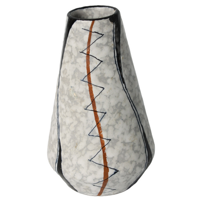 Unique Hand-Painted Ceramic Vase - Abstract Art Style, Late 20th Century