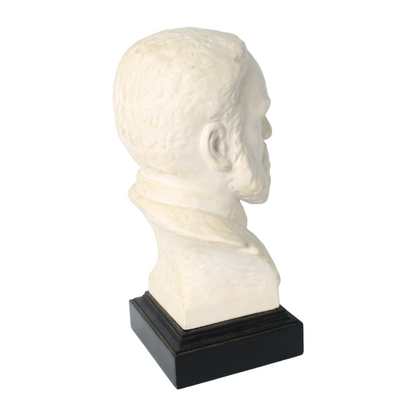 Vintage Goebel Victor Hugo Bust | Bisque Porcelain Sculpture on Black Base