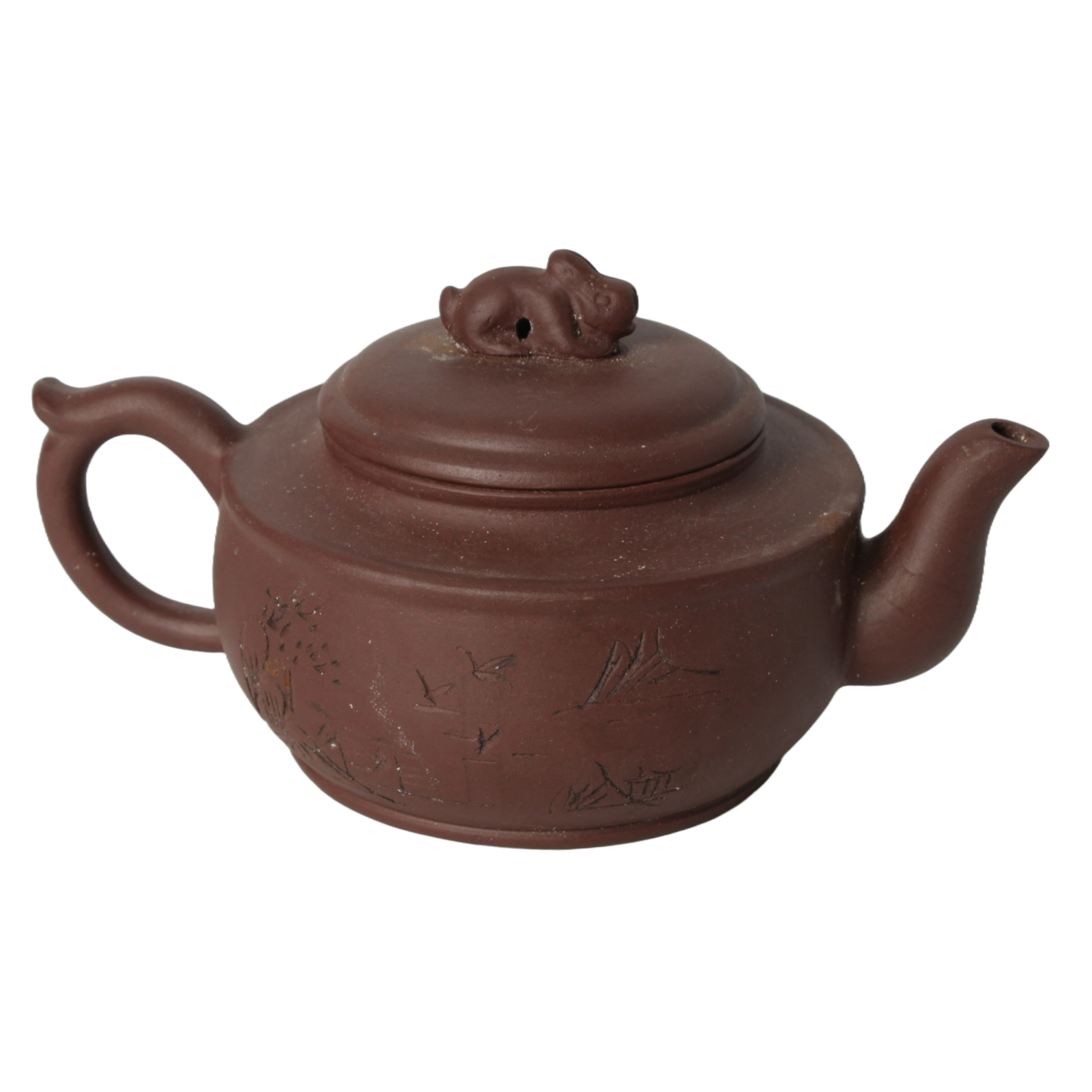 Antique Chinese Yixing Teapot | 20th-Century Zisha Clay | Traditional Handmade