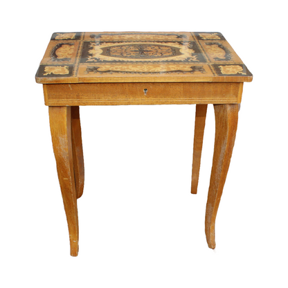 Italian Craftsmanship with this Stunning Handcrafted Inlaid Table, Complete with