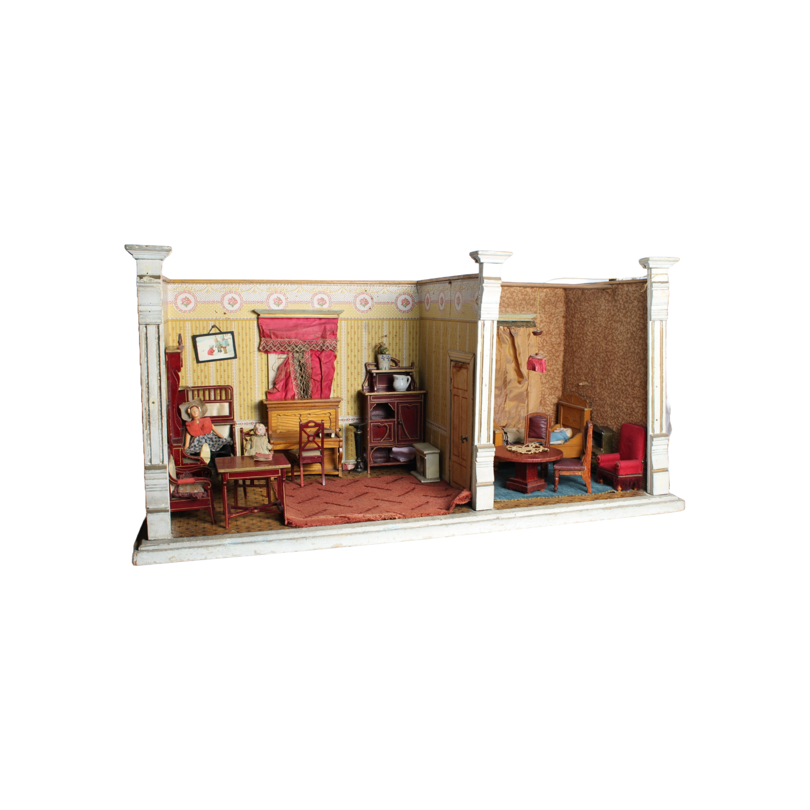 Antique Dutch Dollhouse ca. 1890–1915 | Complete with Dolls, Furniture
