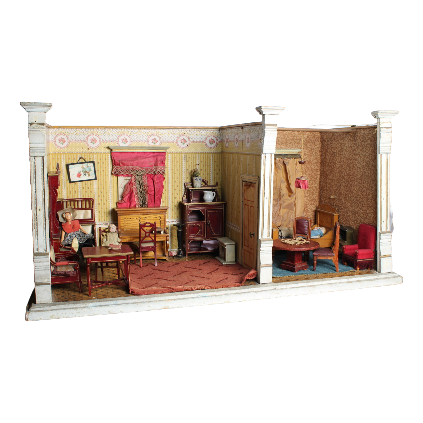 Antique Dutch Dollhouse ca. 1890–1915 | Complete with Dolls, Furniture