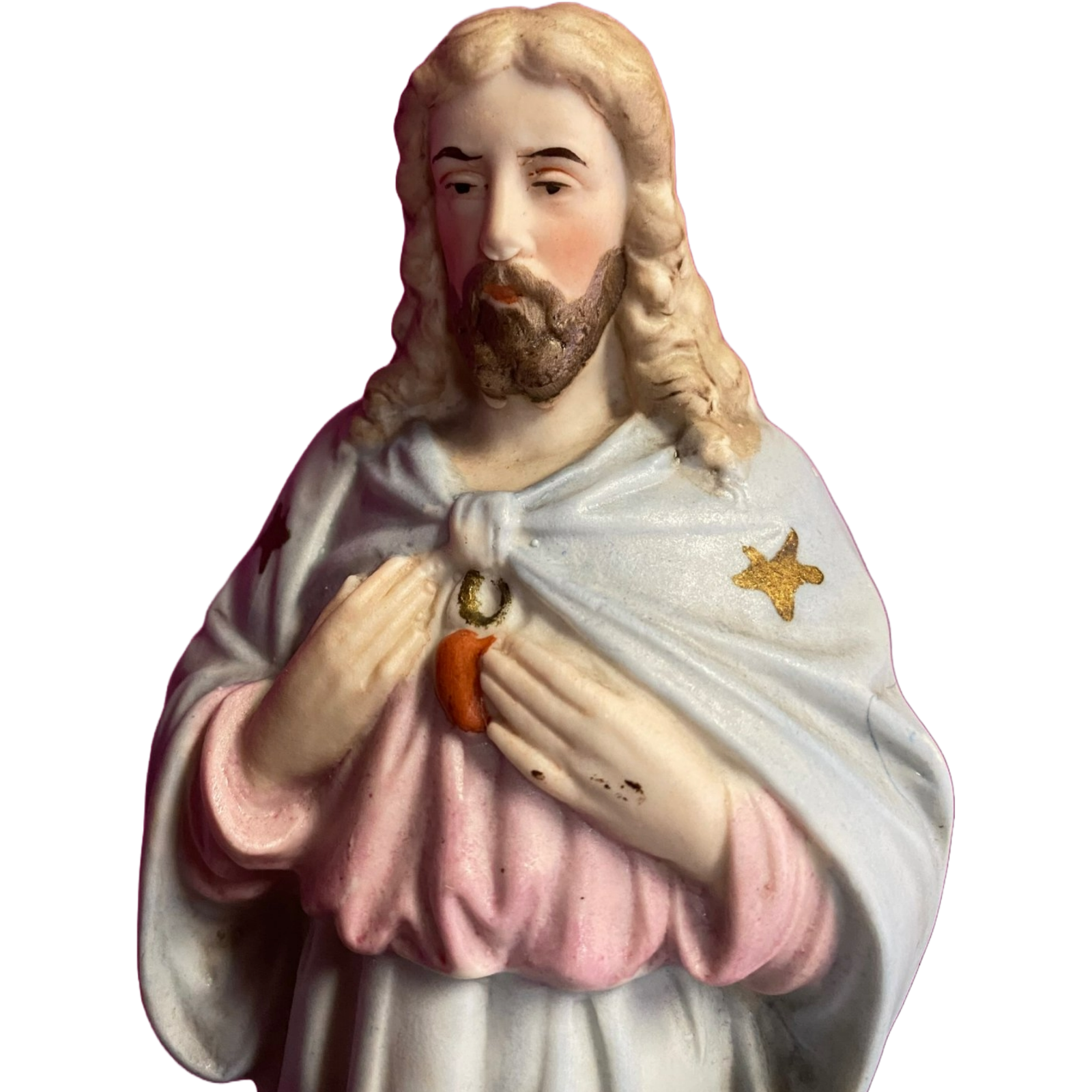 Vtg Jesus Sacred Heart Ceramic/Porcelain