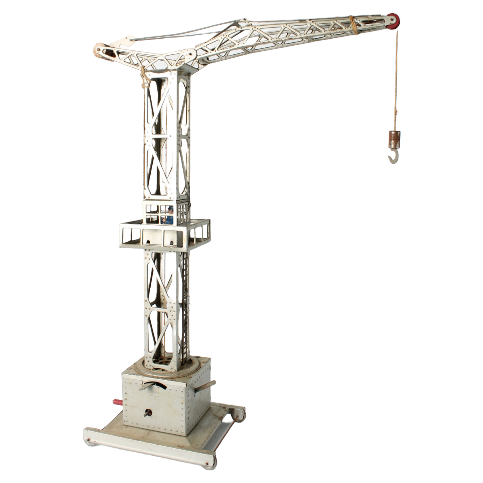 Rare Joustra Toy Crane from France ca. 1950–1965 | Mechanical Metal Crane
