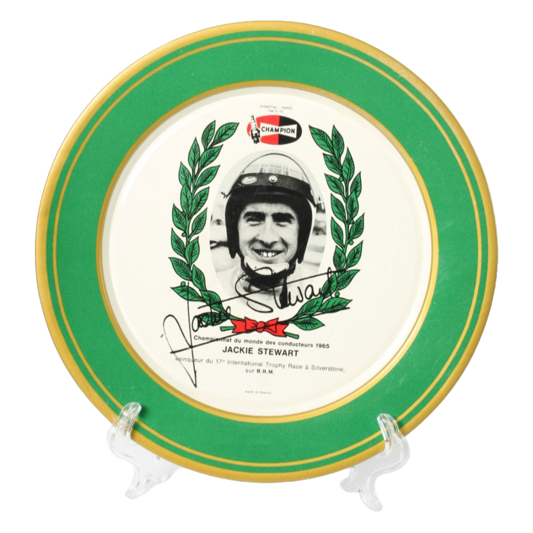 Set of Six 1965 Motorsport World Champion Commemorative Plates - IFA Metal