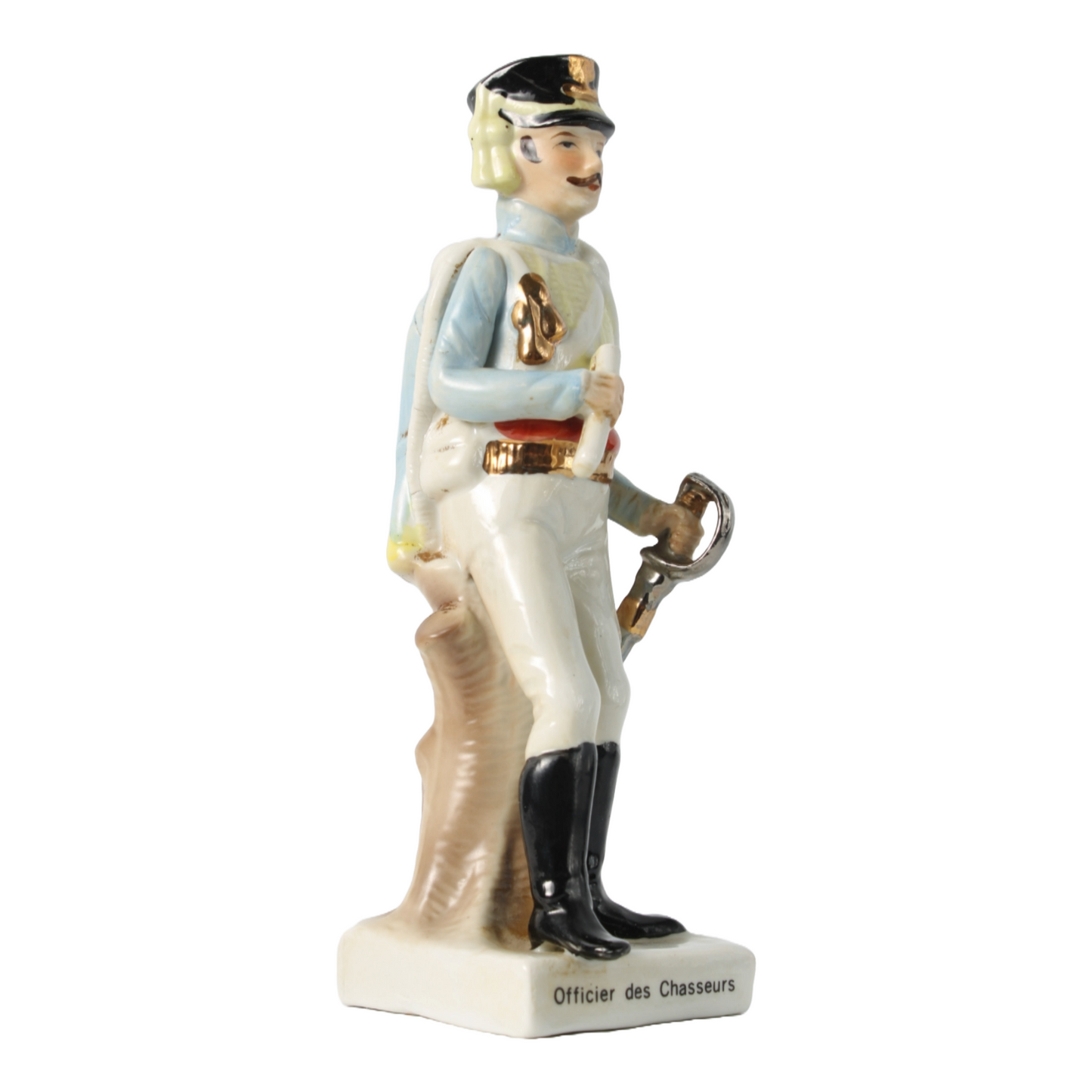 Hand-Painted Porcelain Figurine of Napoleonic Officer, 1920-1940