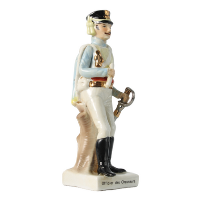 Hand-Painted Porcelain Figurine of Napoleonic Officer, 1920-1940