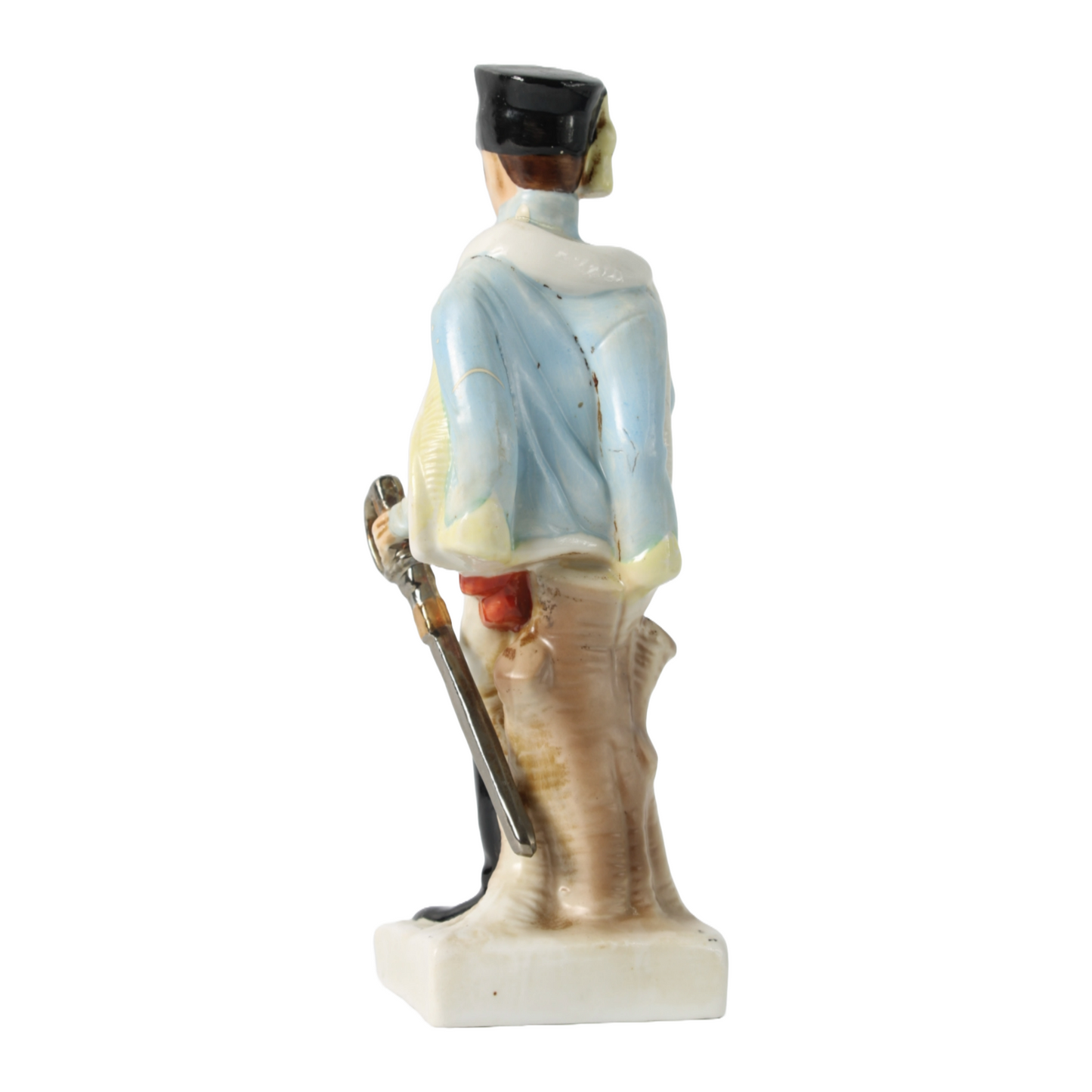 Hand-Painted Porcelain Figurine of Napoleonic Officer, 1920-1940