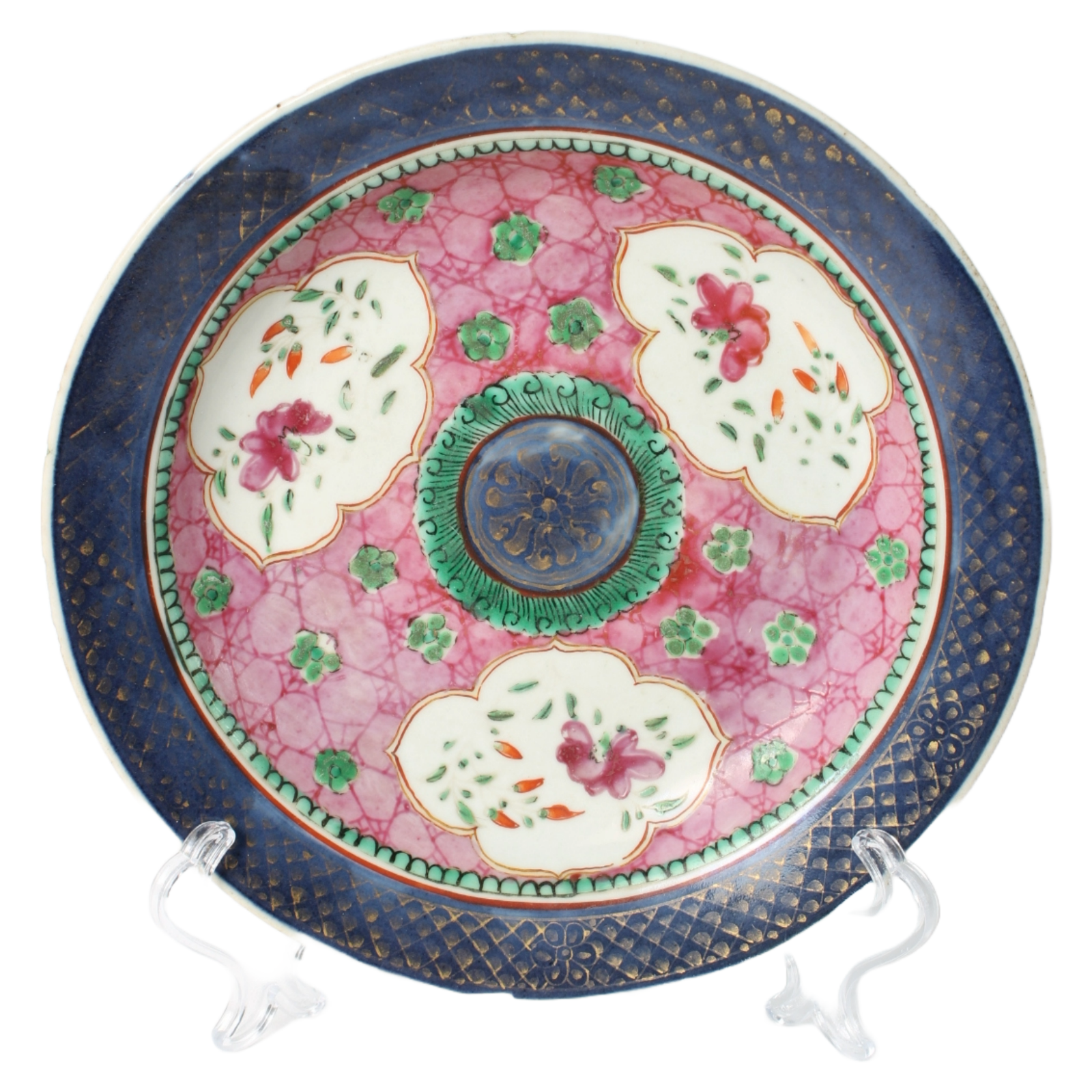 Authentic 18th-Century Chinese Porcelainv - Hand-Painted Qing Dynasty