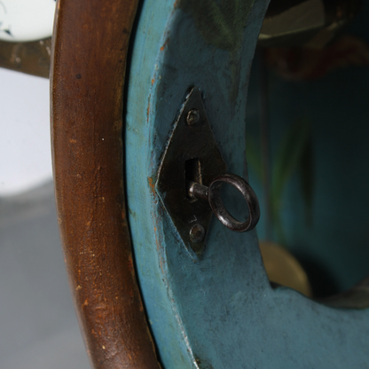 Antique Neuchâteloise Mantel Clock | Hand-Painted Wooden Timepiece ca. 1800 |