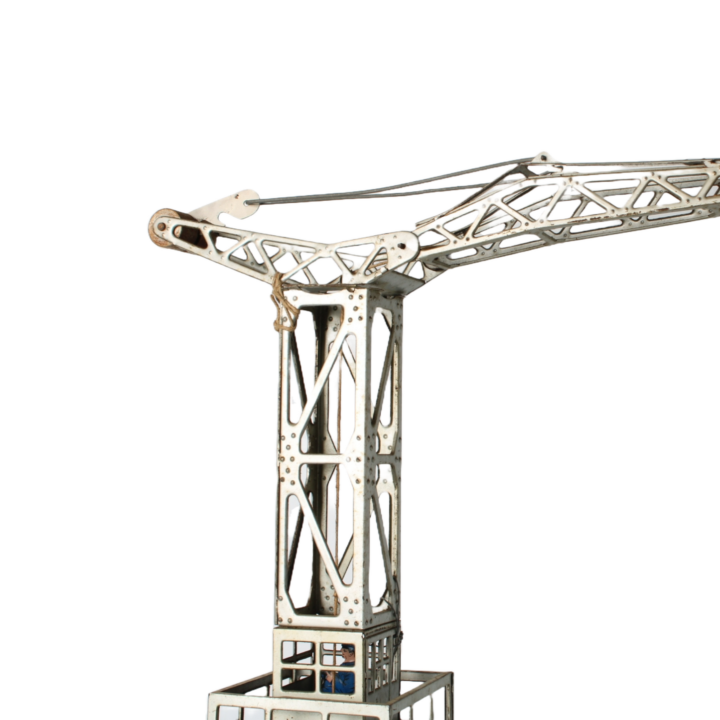 Rare Joustra Toy Crane from France ca. 1950–1965 | Mechanical Metal Crane