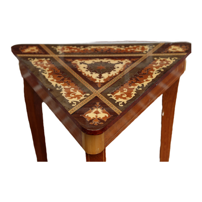 Rare Italian Music Box Table in Triangular Shape!