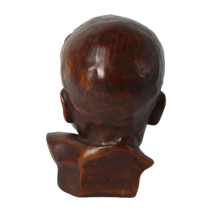 Antique Sleeping Baby Bust Sculpture - Mid-Century Art Decor, Serene and Detaile