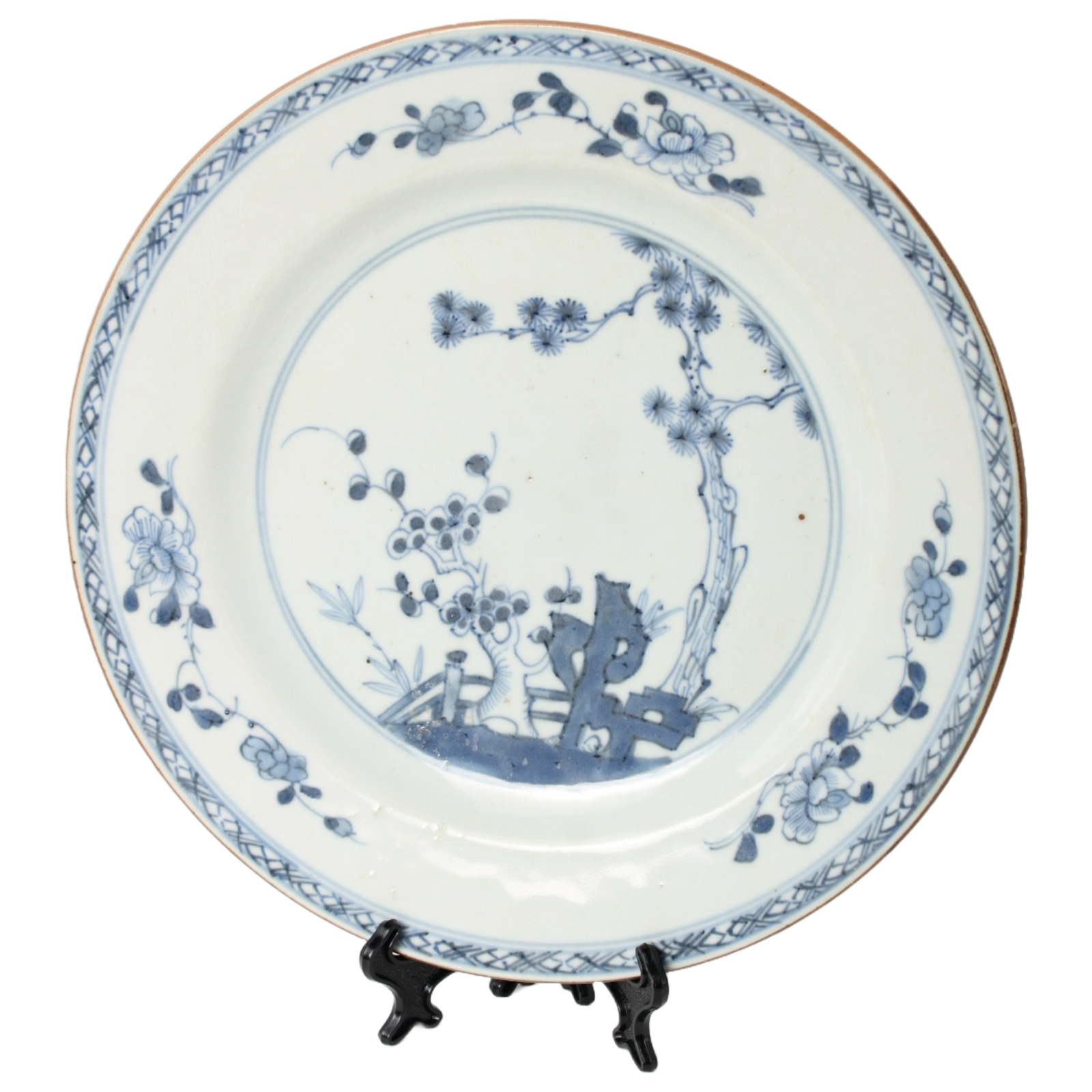 Pair of 18th Century Chinese Export Porcelain Plates with ‘Cheng Lung’ Mark
