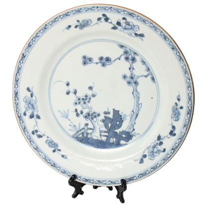Pair of 18th Century Chinese Export Porcelain Plates with ‘Cheng Lung’ Mark