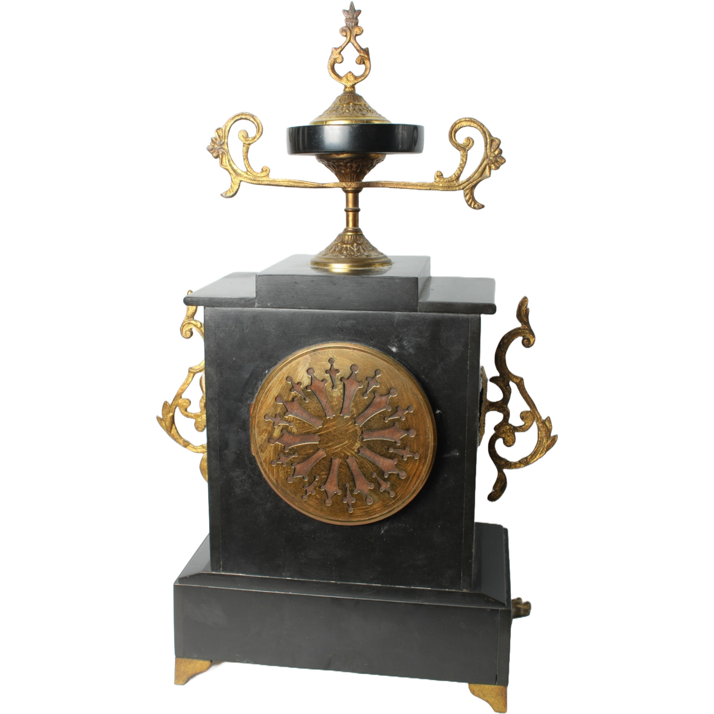 Exclusive Antique Mantel Clock Set with Candelabras by "Gussinklo Utrecht"